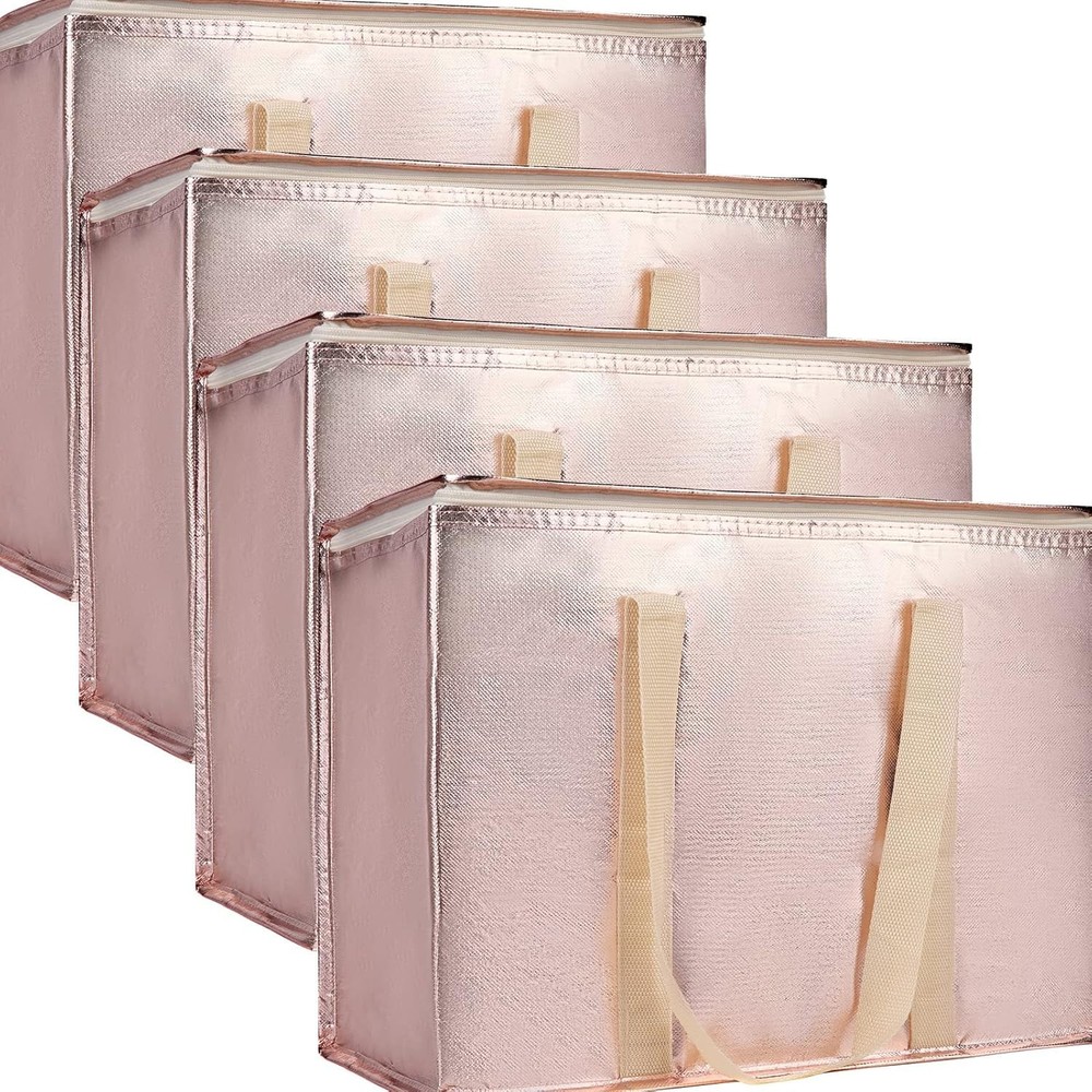 4-Pack Insulated Reusable Grocery Shopping Bag X-Large Frozen Food Cold Cooler