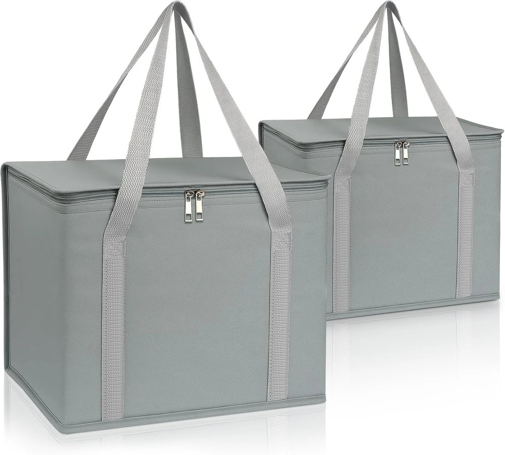 PEASUG 2 Pack Insulated Bags for Food Delivery, XL Pizza Delivery Bags, Large Ca