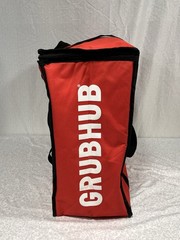 Grubhub Official Large 19″x19″x10″ Insulated Food Delivery Carrying Tote Bag Red