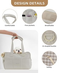 Dog Carrier for Small Dogs Rabbit cat with Large Pockets, Cotton Bag, Dog Car…