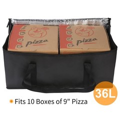 Durable Insulated Food Delivery Bag – 36L Capacity, 22″x10″x10″, Zipper Closure