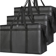 3 Pack Insulated Food Delivery Bag XXXL Pizza Cooler Bags Thermal Carrier