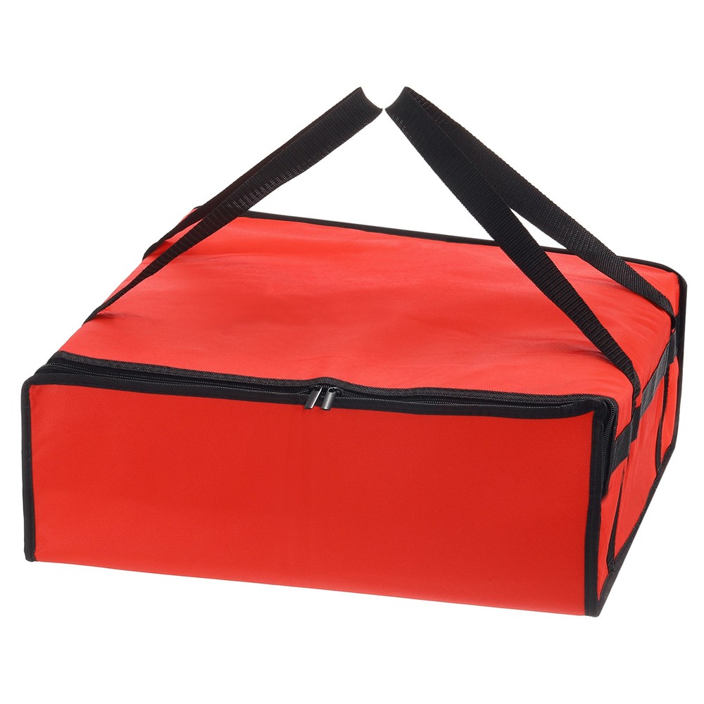 Insulated Pizza Bag, 1Pcs 20x20x6 Inches — Non-woven Fabrics Grocery Bag (Red)
