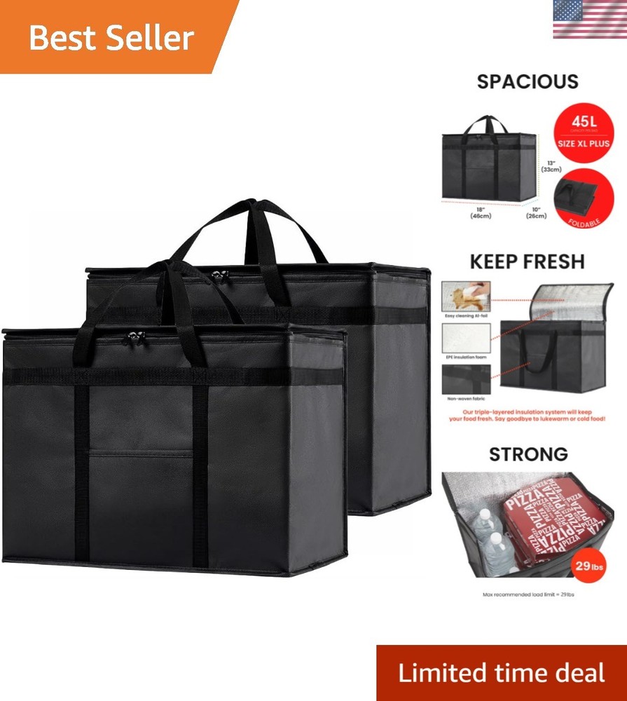 15-Liter Insulated Cooler Bags for Convenient Food Delivery & Grocery Shopping