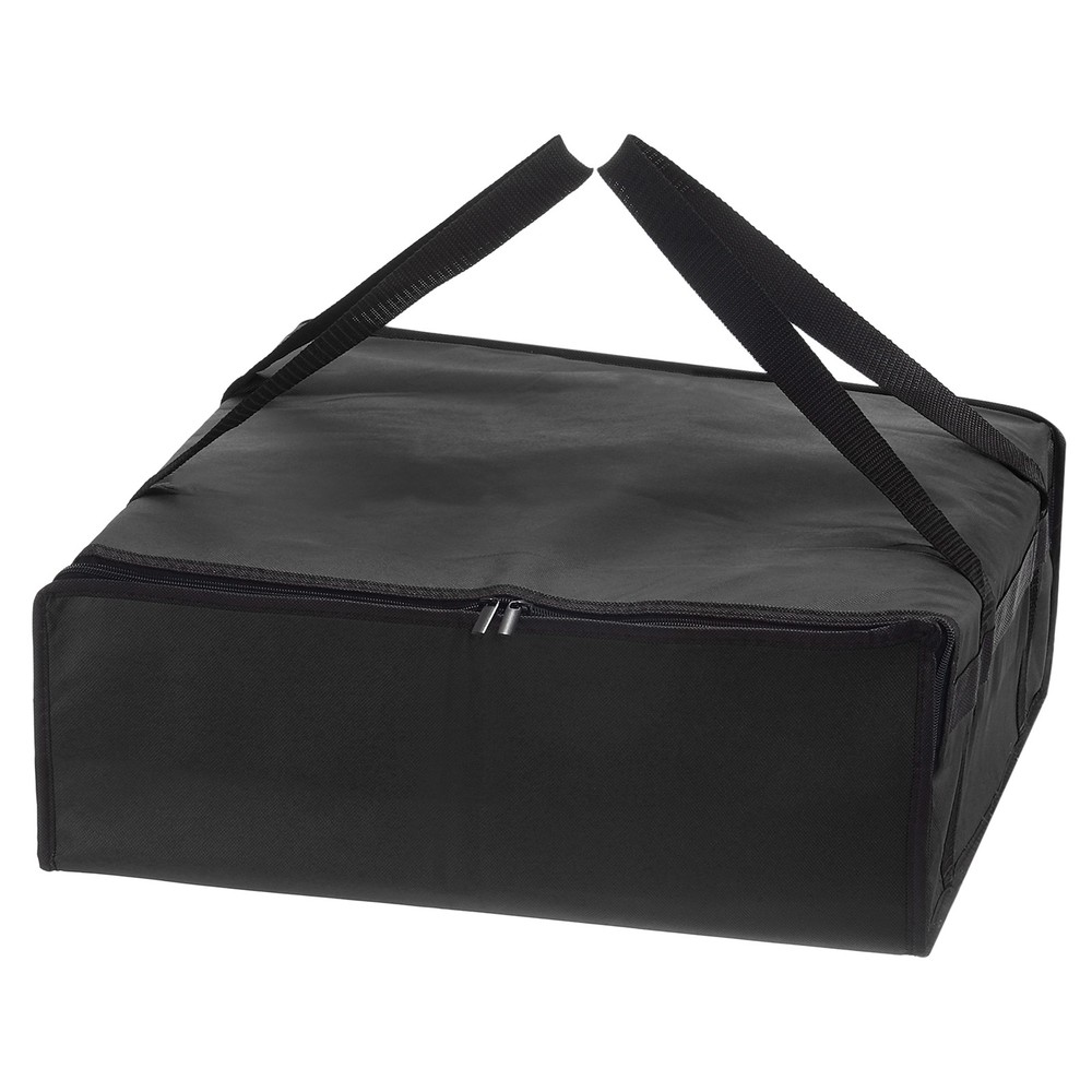 Insulated Pizza Bag, 1Pcs 20x20x6 Inches — Non-woven Fabrics Grocery Bag (Black)