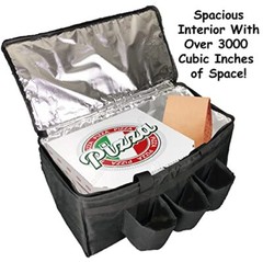 Insulated Food Delivery Bag with Cup Drink Holders for Beverages Grocery Pizza