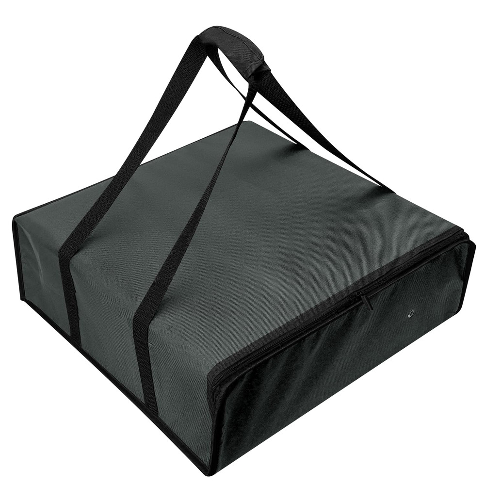 Insulated Pizza Delivery Bag 20×20 Grey Large Capacity Hot Food Warmer Carrier