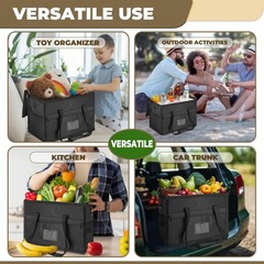 40L Insulated Food Delivery Bag, Heavy-Duty Collapsible Catering Grocery Bag …