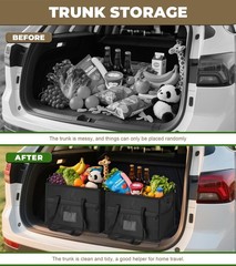 40L Insulated Food Delivery Bag, Heavy-Duty 16x12x11 inches, Black