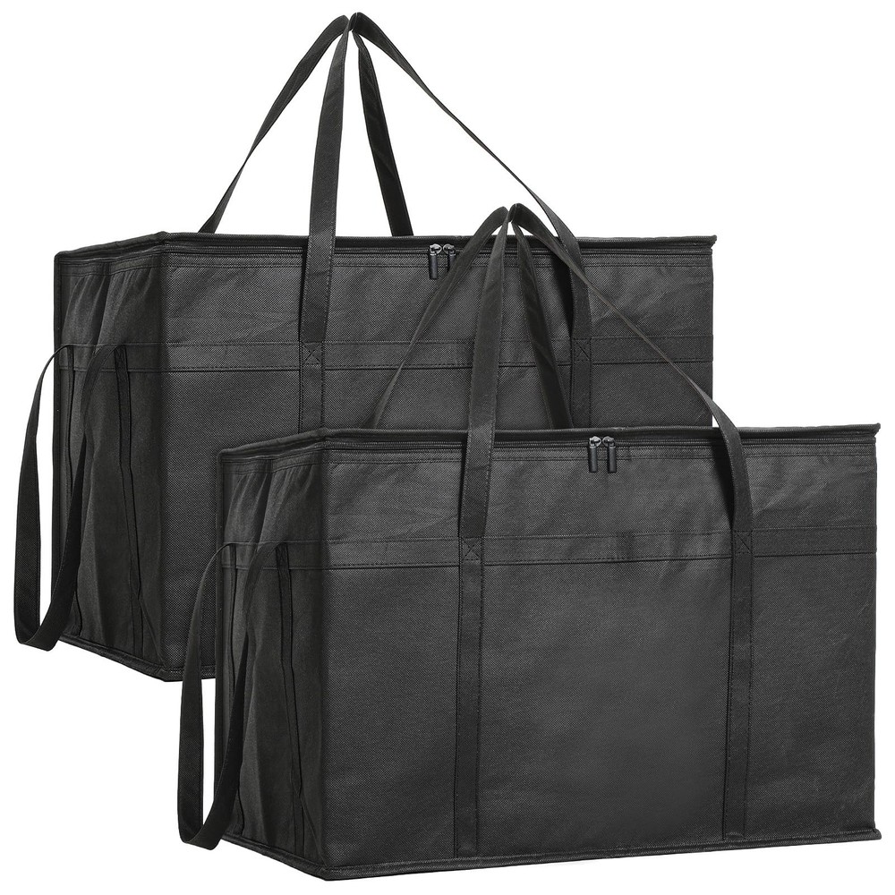 2 Pack Insulated Food Delivery Bags XXXL Grocery Shopping Catering Pizza Cool…