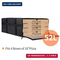 Bodaon Insulated Pizza Delivery Bag, 20″ x 20″ x 8″ Pizza Warmer Bags for Carry
