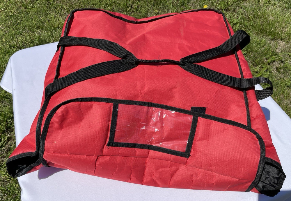 Large Red insulated Pizza Carrier / food delivery bag 20 x 20 x 9