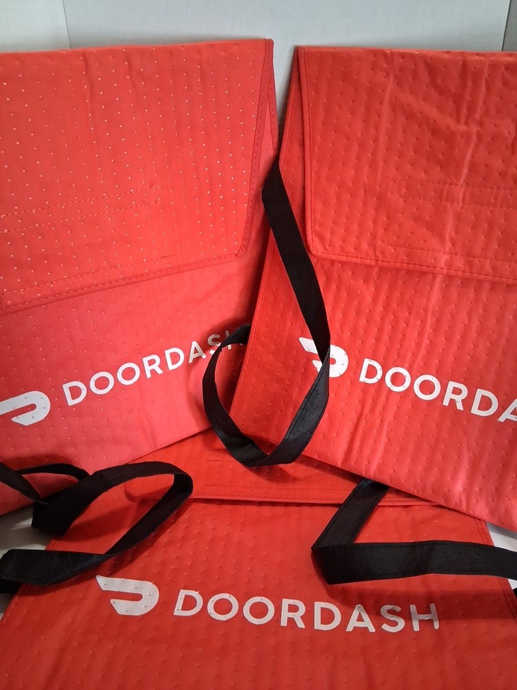 Large Insulated Hot Delivery Bag 19x19x6 Doordash With Carry Straps Set Of 3
