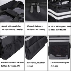 XL Insulated Pizza Delivery Backpack, Thermal Food Delivery Bag with 3 Divide…