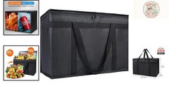 Versatile XX-Large Reusable Grocery Bag — Insulated Cooler with Zippered Top