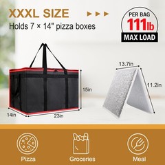 Insulated Food Delivery Bag — Reusable Thermal Cooler Grocery Bags for Cateri…