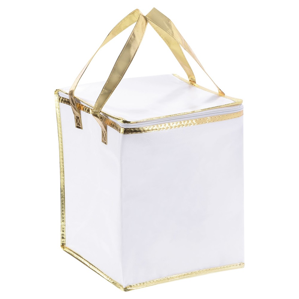 Insulated Grocery Bag Food Delivery Tote Food Container 26cmx26cmx32cm White