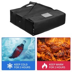 BOHEMIABY Pizza Bags for 20 x 20 x 6 inches, insulated pizza delivery bag