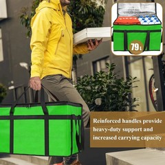 Insulated Bags for Food Delivery, XXXL Pizza Delivery Bags, Large Capacity Coole
