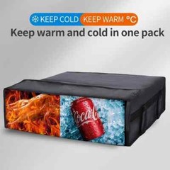 Insulated Pizza Delivery Bag for Door Dash 20″ X 20″ X 6″ Pizza Warmer Bag Black
