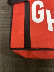 GRUBHUB Official Large 19″x18″x9” Insulated Food Delivery Carrying Tote Bag Red