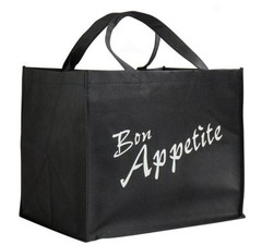 LK Packaging Non-Woven Catering/Take-Out Bag 14″X 12″X12″, Poly Black, 100/CS