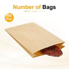 7.09×9.84 Inch Paper Sandwich Bags 100 Pcs Pastry Bag Light Brown