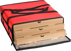 Large Insulated Pizza Delivery Bag for Food & Grocery — Fits 3 x 18″ Pizzas