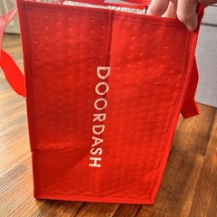 Doordash Insulated Food Delivery Bag Professional Authentic Zipper Handles