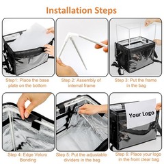 DEAYOU Insulated Food Delivery Bag for Bike, 17.3″ x 12.6″ x 13.4″, Black