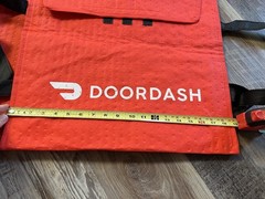Lot of 6 Doordash Large 19x19x5 Insulated Pizza Delivery Bags Tote Red