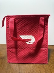DoorDash Red Insulated Food Delivery Bag with Handles