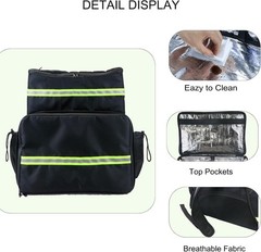 Extra Large Insulated Food Delivery Backpack for Pizzas with 4 Pockets