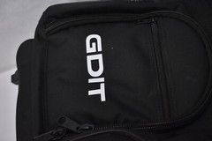 GDIT Insulated Freezer Bag Roller Cart w Adjustable Handle Zippered Pouches