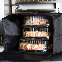 6 PACK Insulated Catering Pizza Food Delivery Carrier Bag Box Black 20″ 18″ 16″