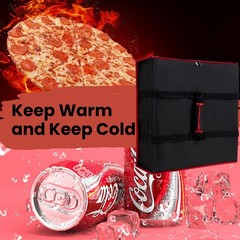 TOGETRUE Pizza Delivery Bag — Insulated Pizza Warmer for Hot Food Delivery, L…
