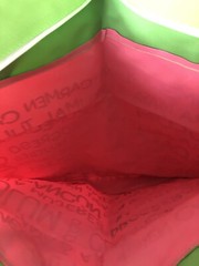 Nwt 100% Mexican Pink/White/Green Zip Up Tote Bag