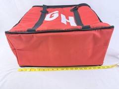 Grubhub Official Large 19″x19″x10″ Insulated Food Delivery Carrying Tote Bag Red