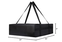 Bodaon Pizza Bags for Delivery, Insulated 20″ x x 6″H, Black