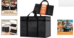 XL Plus Insulated Cooler Bag: Heavy Duty Reusable Grocery and Food Delivery Tote