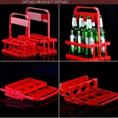 Reusable 6 cups drink carrier For delivery drink caddy wine beer with handle