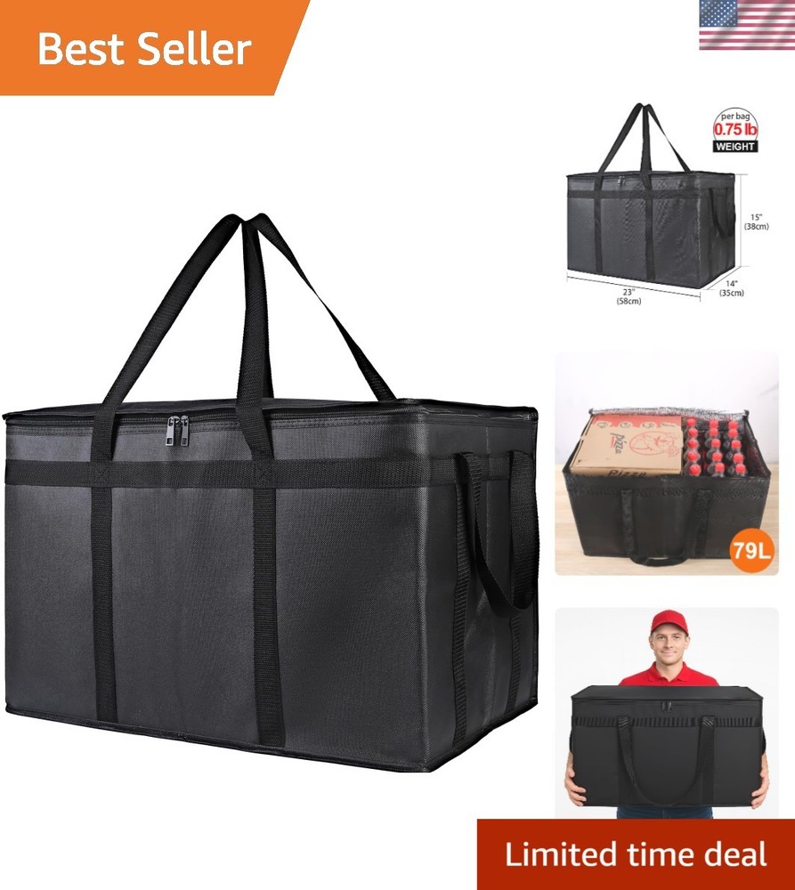 Commercial Quality XXXL Insulated Delivery Bag – Ideal for Rideshare Drivers