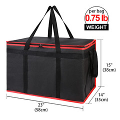 Insulated Food Delivery Bag with Hard Bottom — Extra Stable and Durable Catering