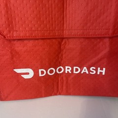 DoorDash Insulated Hot Pizza Bag Red With Handles 19.5 X 18.5” X 6” Ends To Ends
