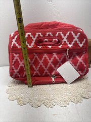 Mayme’s Red And White Insulated 2-tier Tote. Insulates Hot Or Cold Food
