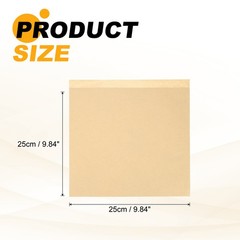 9.84×9.84 Inch Paper Sandwich Bags 100 Pcs Double Side Pastry Bag Light Brown