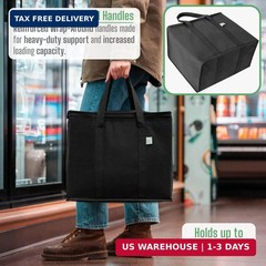 VENO 2 Pack Cooler Bags — Insulated for Food Delivery, Collapsible and Reusable