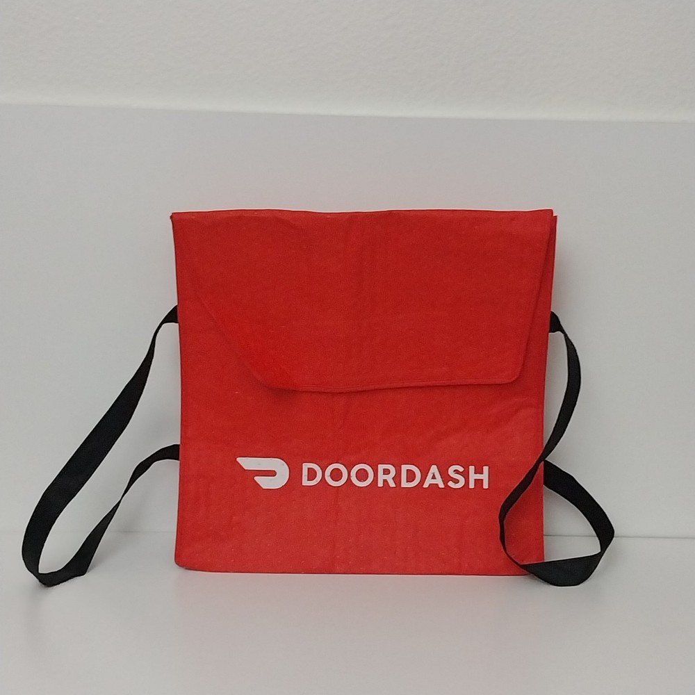 DoorDash Insulated Hot Pizza Bag Red With Handles 19” X 19” X 5”
