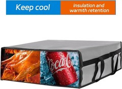 Insulated Pizza Delivery Bag 20″x20″x8″ — Extra Thick Heat Retention for Ride…