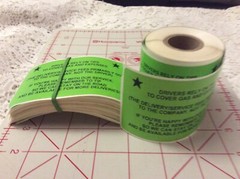 Delivery driver food stickers — Rely On TIPS — Green — 100 Plus Stickers